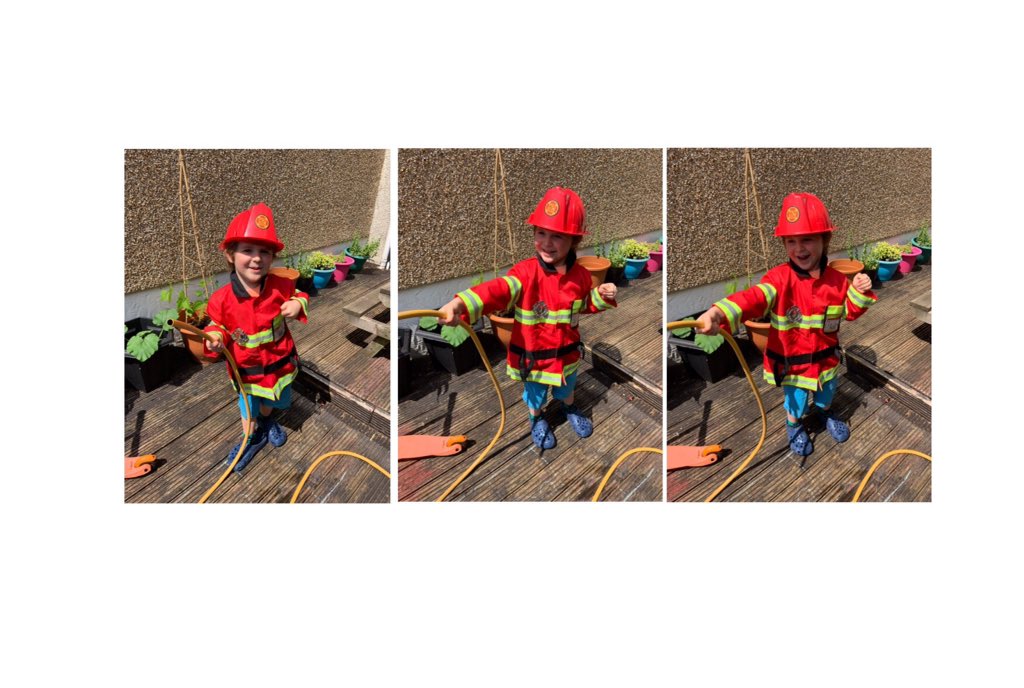 TerraceRoad's tweet photo. In Nursery we are learning about people who help us. We did lots of activities involving firefighters last week. Look at these firemen at Terrace Road keeping us safe by putting fires out, Diolch 🔥💧#trpturtles https://t.co/oJ6vq4ehsY