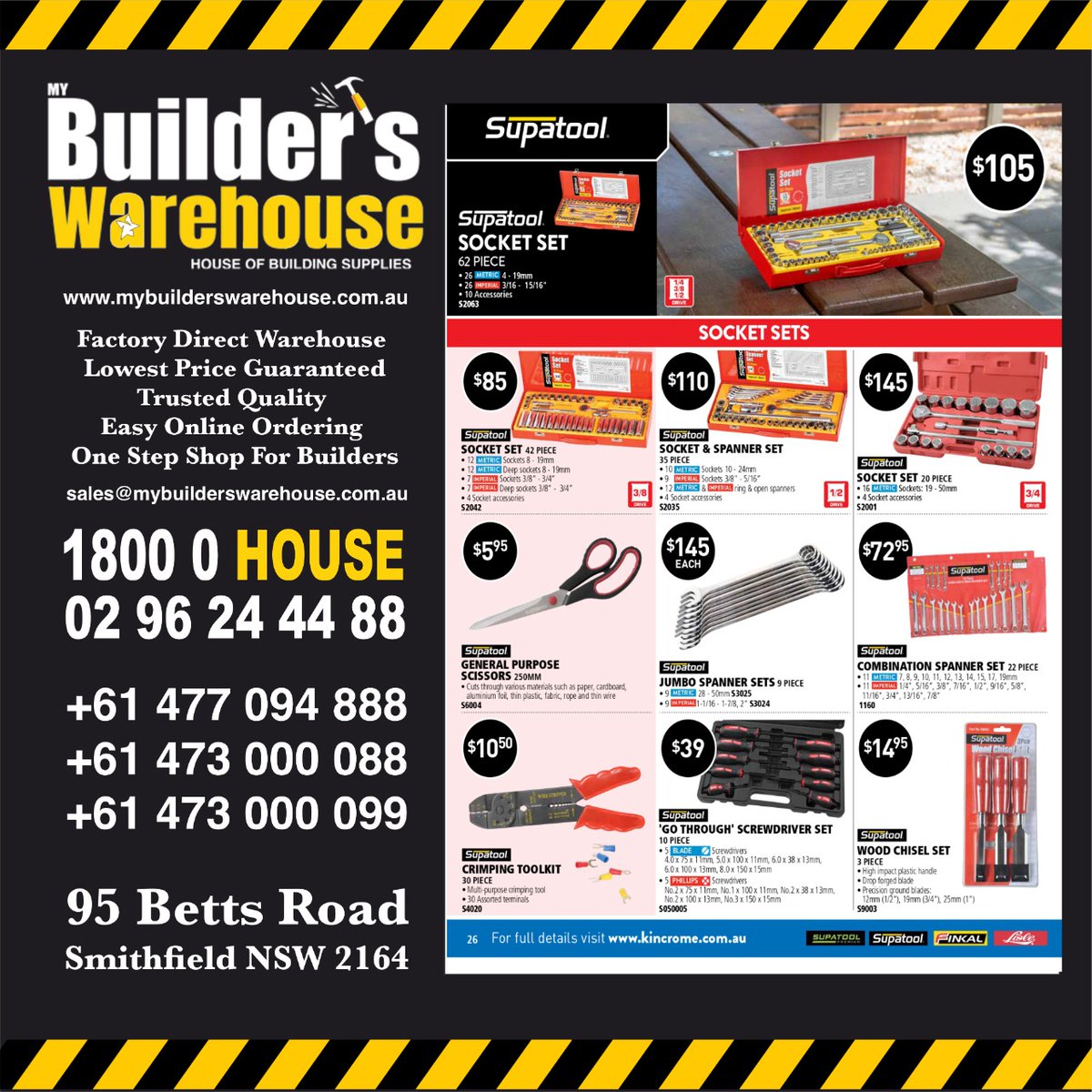 TheBuilderAPP's tweet photo. For more information contact us on 0296244488

Don't forget to visit our wesite:
https://t.co/6oBBAXvDYO

You can also send us your queries at: 
sales@mybuilderswarehouse.com.au https://t.co/Eo2YIhk3N0