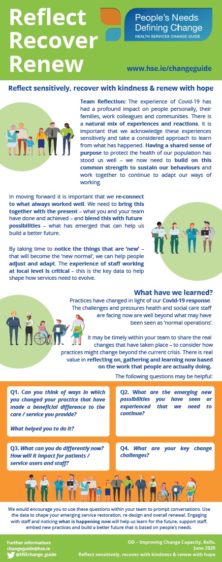 HSEchange_guide's tweet photo. REFLECT RECOVER RENEW
Is your team reflecting on the "new normal" of delivering healthcare during &amp; post #Covid19?

We have created an interactive series on good #Change practice with helpful guidance, practical tools + templates to support teams. Click➡️ https://t.co/n1hQVUw5dM https://t.co/12JGjQwnR3
