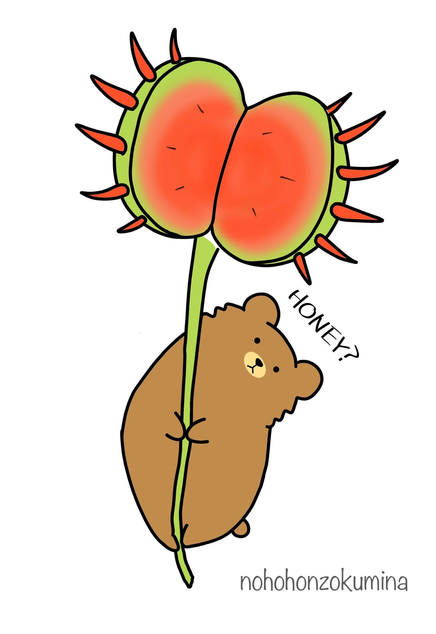 しまくまｻﾝ ハエトリソウの風船で蜂蜜をとりにいく ハエトリソウ クマ くま イラスト 食虫植物 Carnivorousplant Bear T Co Zmtewyj9fv Twitter