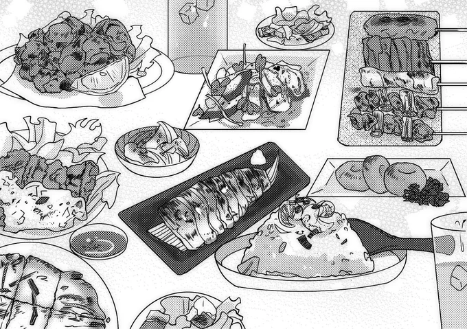 正直、3人より食べ物の方が時間がかかったので見てほしい。
1/2 