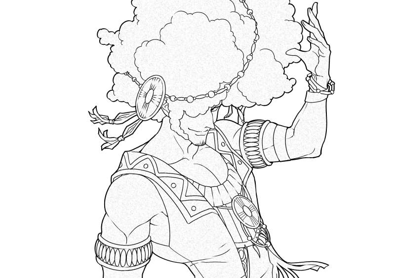 アガレス下書き+線画 