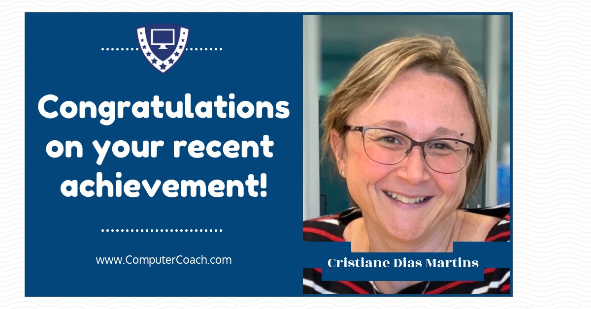 ComputerCoach's tweet photo. Congratulations on your recent achievment. It is a pleasure being a part of your #careersuccess. Thank you! #computercoach #employedduringcovid #accomplishment #tampabay https://t.co/jcCGPVaALt