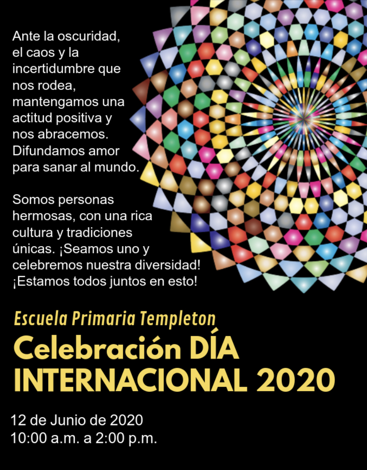 Templeton Elementary School Good Morning Templeton Please Mark Your Calendars To Help Us Celebrate International Day On June 12th From 10am 2pm See Attached Flyers For More Information Have A Wonderful