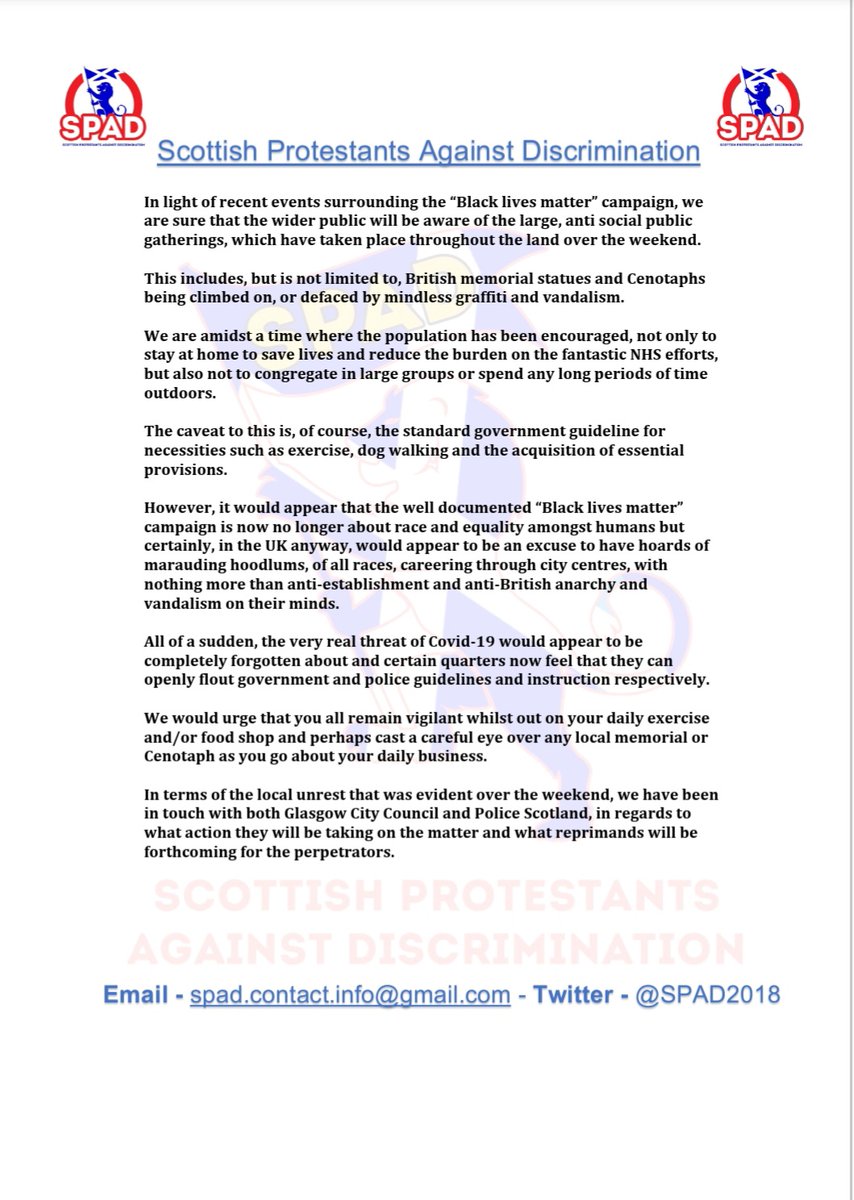 Scottish Protestants Against Discrimination (@spad2018) on Twitter photo 