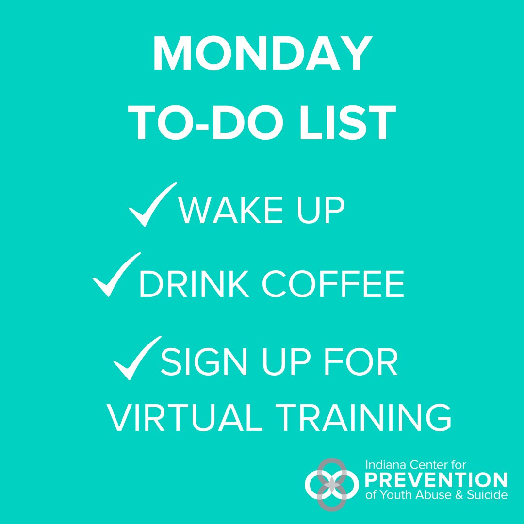 This morning is the perfect time to sign up for our virtual training. We're offering Stewards of Children and QPR throughout the month of June.  indianaprevention.org/events 
#coffeethentheworld #summerschool #onlinetraining #educatepreventempower #ICPYAS