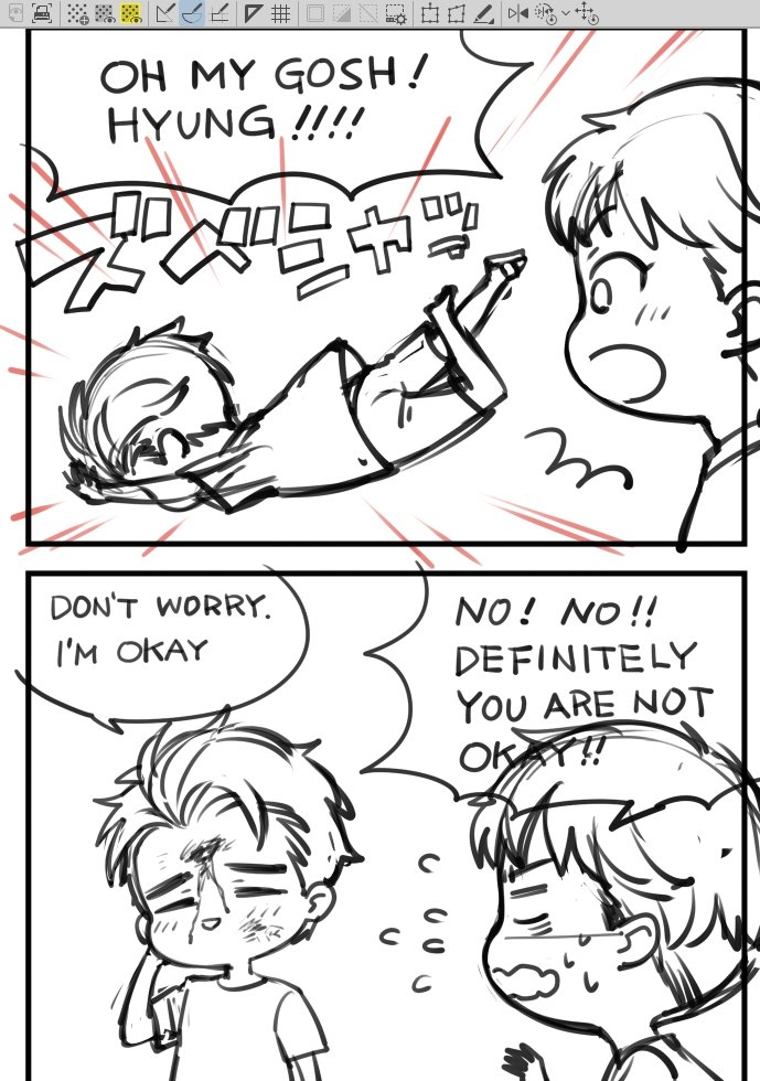 Taeyong seems to like the fake wound makeup, so I'm drawing a manga like that right now ?? 