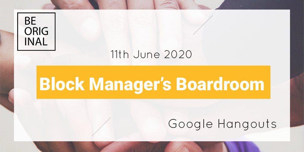 Are you a Block Manager looking to accelerate your learning &amp; solve problems through peer collaboration?

Join us for our Block Manager's Boardroom, this time with a focus on Fire Safety:

🟣be-original.co.uk/block-managers…

#BlockManagersBoardroom #BlockManagement #PropertyManagement