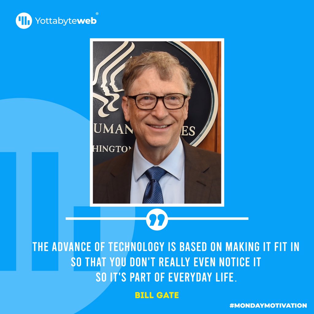 YottabyteWeb's tweet photo. βThe advance of technology is based on making it fit in so that you donβt really even notice it so itβs part of everyday life.β β @BillGates
Have a blessed week ahead.
β
#MondayMotivation #YottabyteWeb #100DaysOfCode #BlackTechTwitter π« https://t.co/x0jcyoIEZC