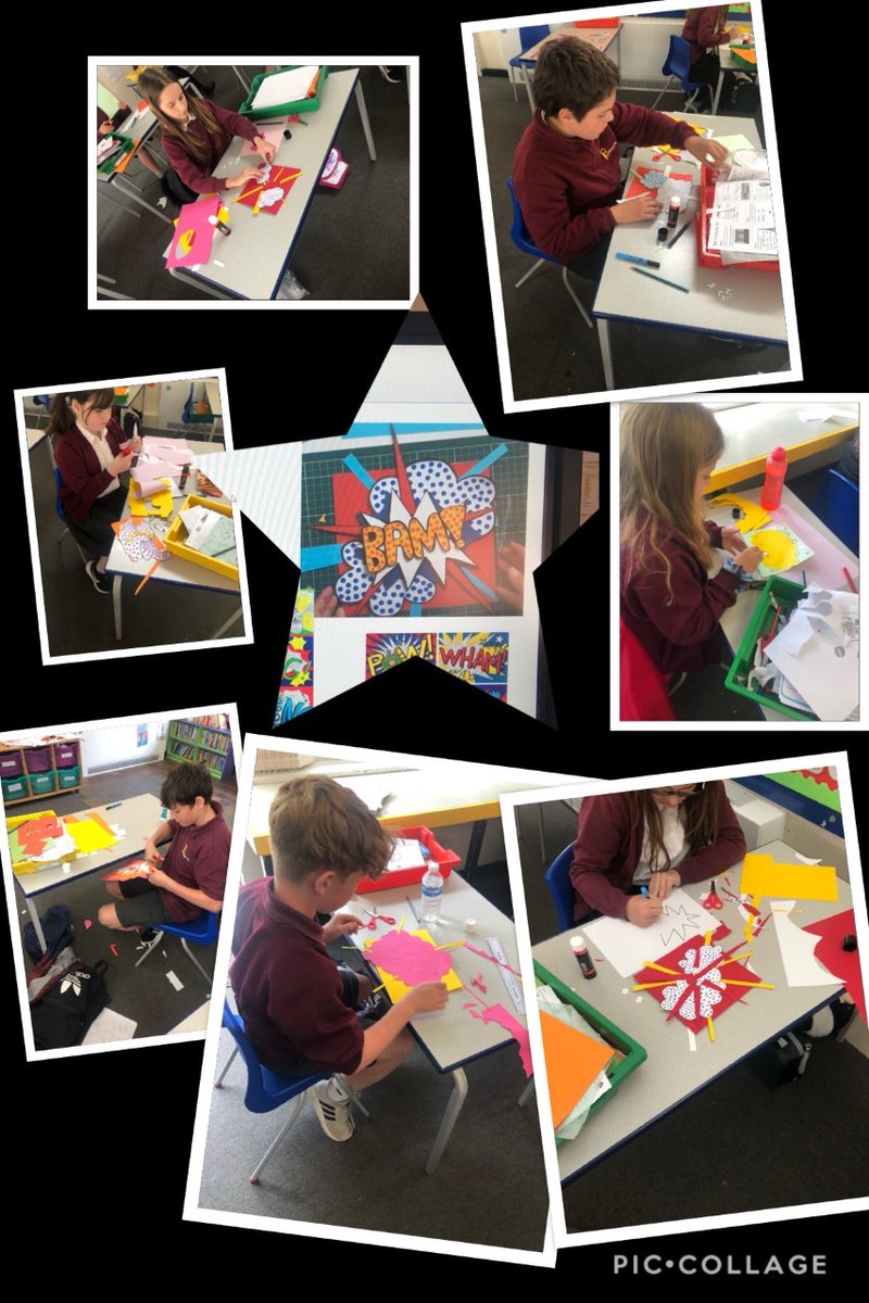 TickfordPark's tweet photo. Sapphire class creating onomatopoeia pop art! #TPSapphire #TPYear6 #TP4Art https://t.co/P3SaLBzZmB