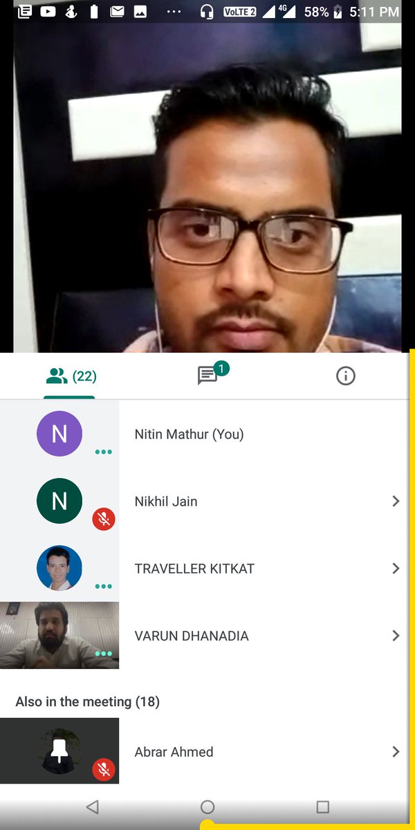 Nitin1524's tweet photo. First State and District leadership Vartual meeting. Wonderful leaders with the team. Great suggestions and great ideas. @NYCI4India @amarprasadreddy @iamdatchana @The_JrKaushal95 @ChowkidarKaran7 @ShubhamUniverse @ShubhamUniverse @SwapnilKulshr17 @gourav_doda #NYCI4Rajasthan https://t.co/lnWSn5meuC