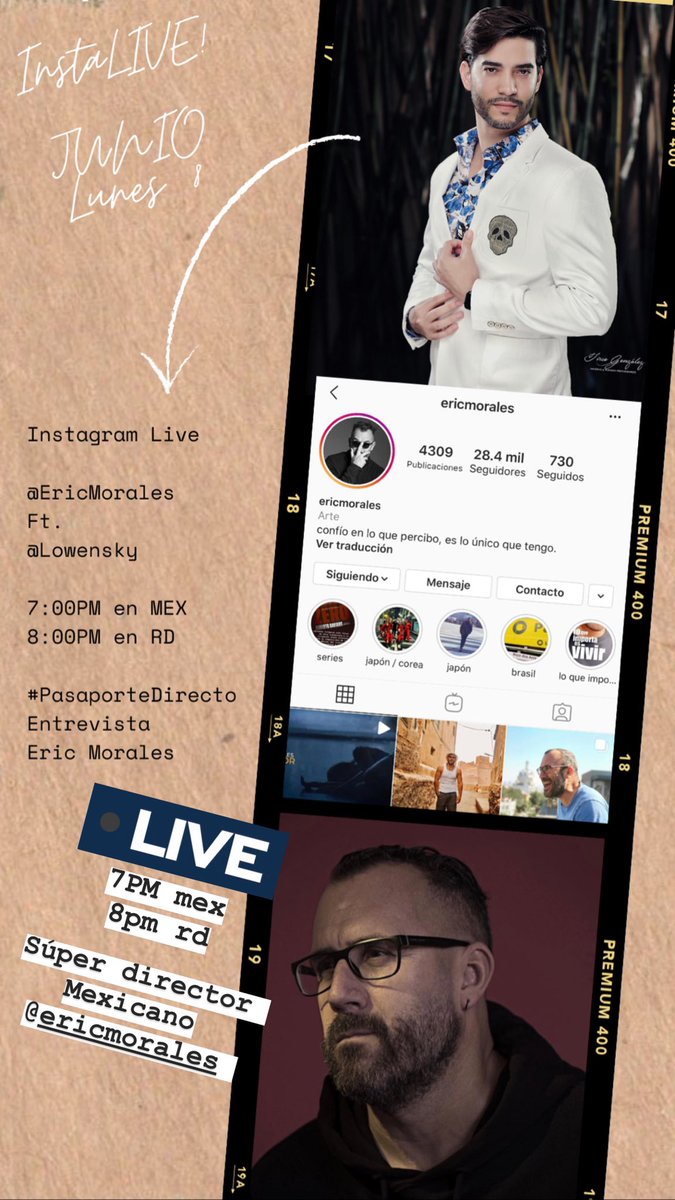 Hoy con nosotros <a href="/ericmorales1970/">eric morales</a>  | 8PM LIVE