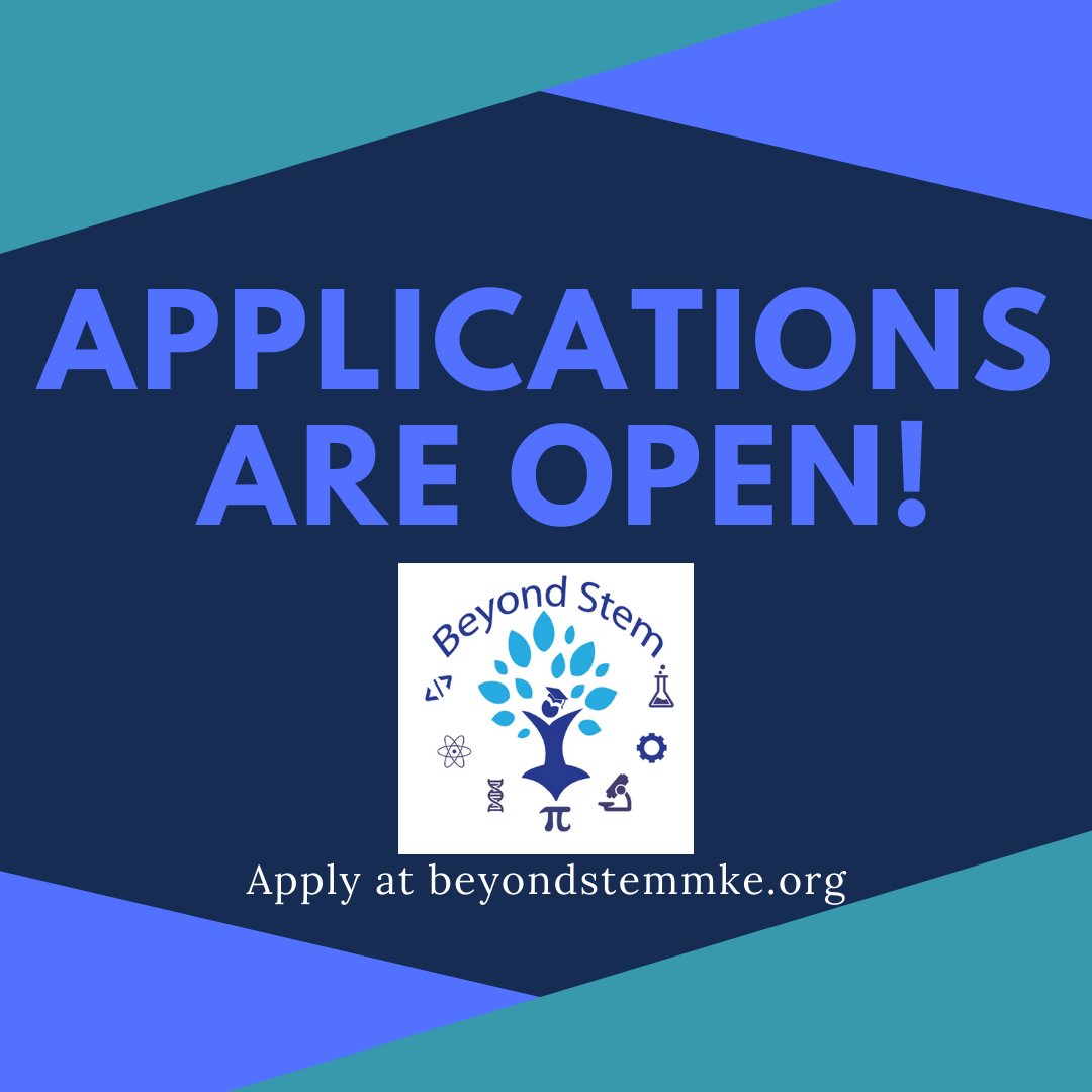 Applications are open for our Summer Series beginning July 11th!

The Summer Series explores the engineering disciplines at the core of many modern conveniences we take for granted.

Apply: forms.gle/YmRa8X6BjNqMNe… or at beyondstemmke.org 

#stem #stemeducation