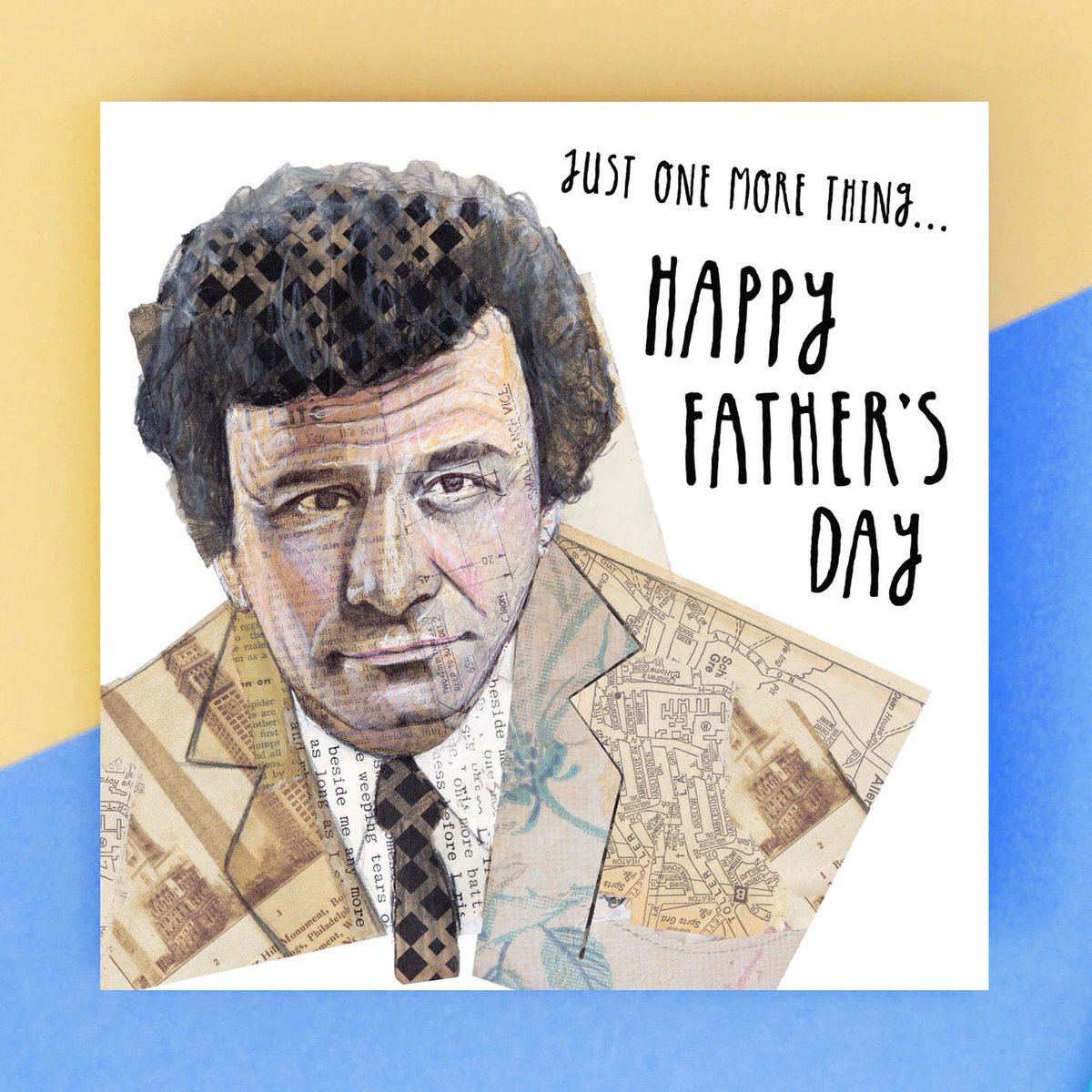 AngieBealDesign's tweet photo. ‘Just one more thing... Happy Father’s Day’ #Columbo #fathersdaycard Posted 1st Class, plastic free and exclusively online. https://t.co/xSwITp8QIT https://t.co/PkSrPt38Rj