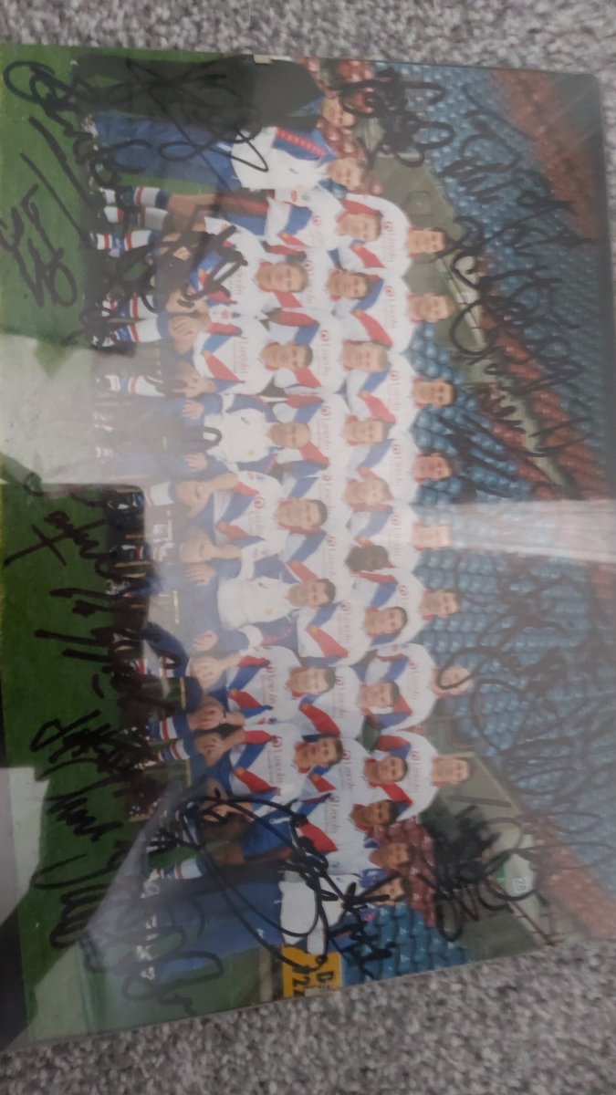 A second order of #Tashfortown  <a href="/WorkingtonTown/">Workington Town</a> Thumbs up for  <a href="/Kebsi131/">Kebsi13</a> <a href="/ElbraRangers/">Elbra Rangers ARLFC</a> and for great fella Kev Lever #Stella Wristbands have arrived.Please DM or comment if you would like one.
One lucky person will also win this signed 1998 GB squad pic. All money to the 3 causes