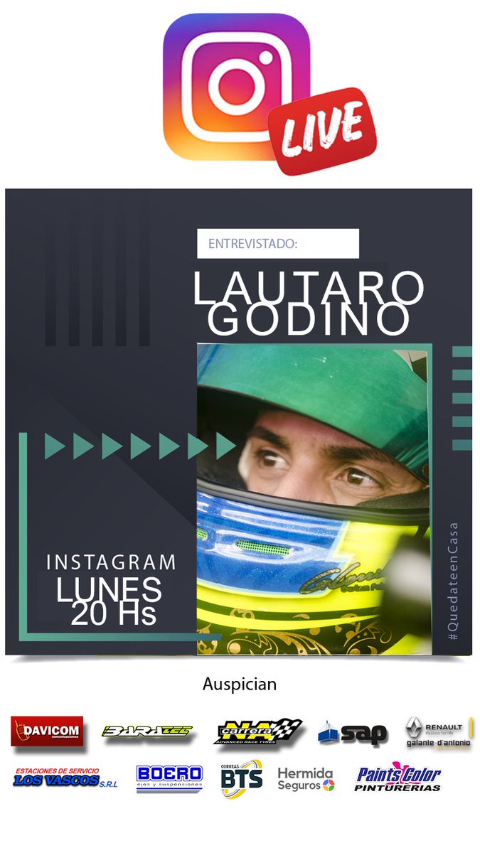 Formula3Metro's tweet photo. Piloto marplatense, integrante del #CBRacing unos de los más jóvenes que sigue sumando experiencia. Así es, hoy es el turno de @lautarogodino en #EntrevistasMetro no te lo pierdas, desde las 20 Hs por nuestro canal de Instagram https://t.co/AKh8X5JaZ0 https://t.co/huMjDMnY5A