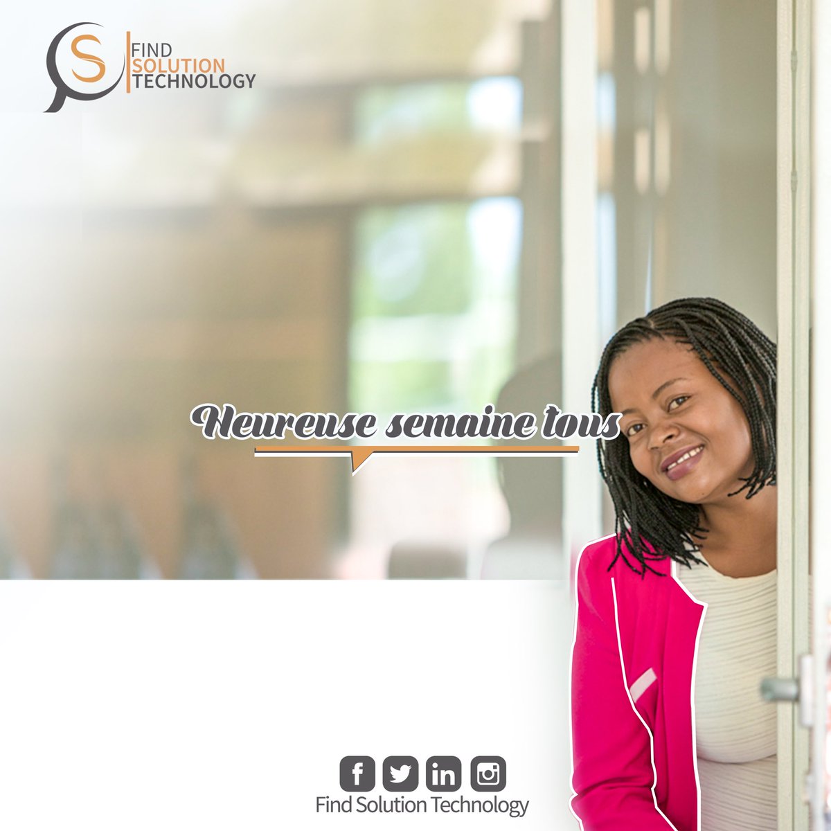 findsolutionT's tweet image. Heureuse semaine à tous