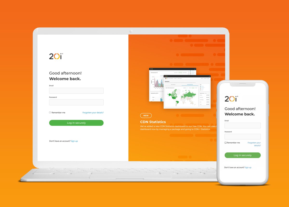 hostedby20i's tweet image. We&apos;ve got a new log in page for My20i! 😀