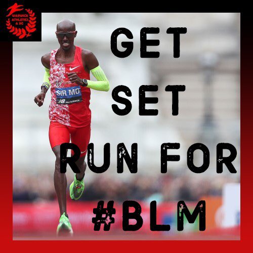 Today marks the start of our #CharityRun to raise more for the #BLM movement! If you haven’t signed up yet, it’s not too late! Head over to our Facebook WarwickAthletics for the details. All donations go <a href="/ukblm/">Black Lives Matter UK (inactive)</a> Happy Running ❤️🖤