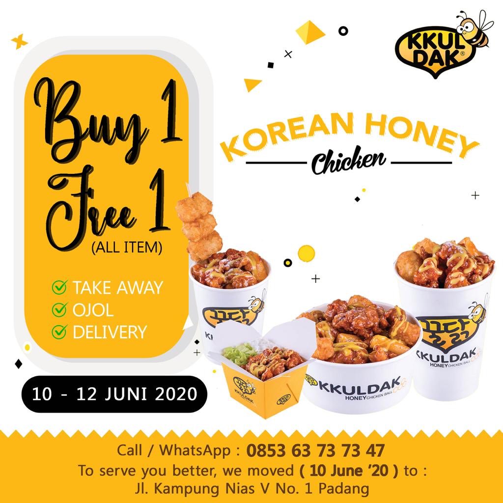 Our sister company just moved and celebrating with big promotion 🎉 #kkuldak #kkuldakpadang #promokkuldak #kkuldakdaebak 
10 - 12 Juni 2020
Don't miss it!