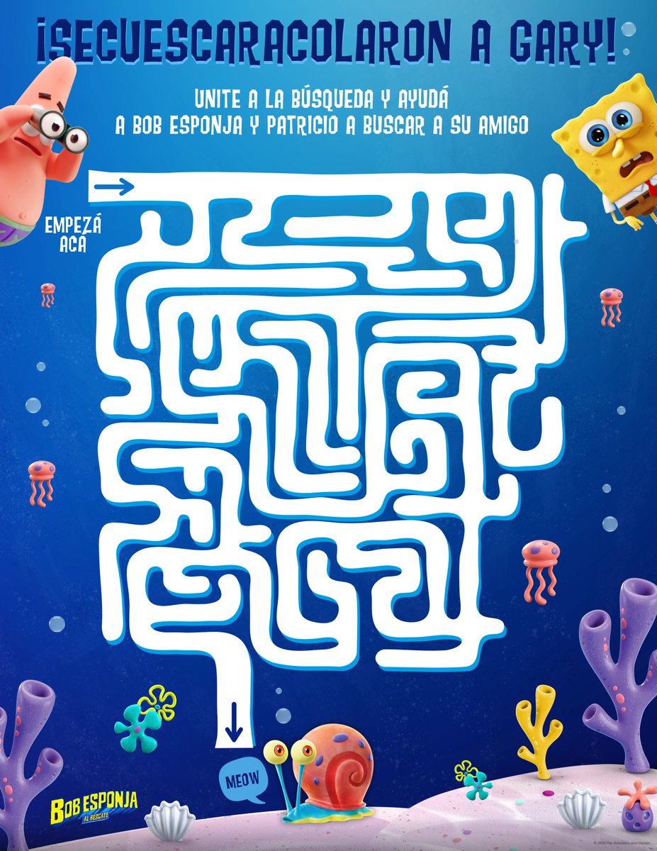 uipargentina's tweet photo. ¡SECUESCARACOLARON A GARY! 🔎🐌
Ayudá a Bob Esponja y Patricio a #SalvarAGary.
#BobEsponjaAlRescate 💛 ¡Próximamente en cines! https://t.co/UFcwsi6DDK