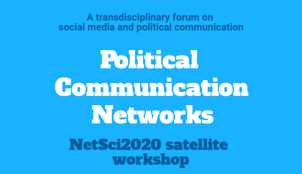 fatamolinara's tweet photo. Here we go! #PCNet20 the 1st @netsci2020 satellite on Political Communication Networks. Submissions are now open!
https://t.co/5OBzqio9cQ👇 https://t.co/iwFZ4gXAd6