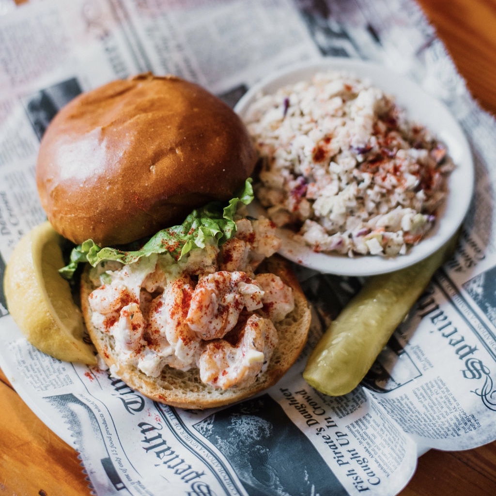 We have a delicious shrimp salad sandwich waiting on you! Come see us for dine in or give us a call for take out today! 912-644-7172