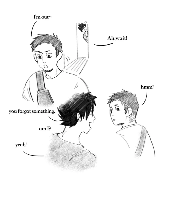 get used to it.(1/2)
(kuroo and daichi live together!)

#黒大
#kurodai
#kuroo
#daichi 