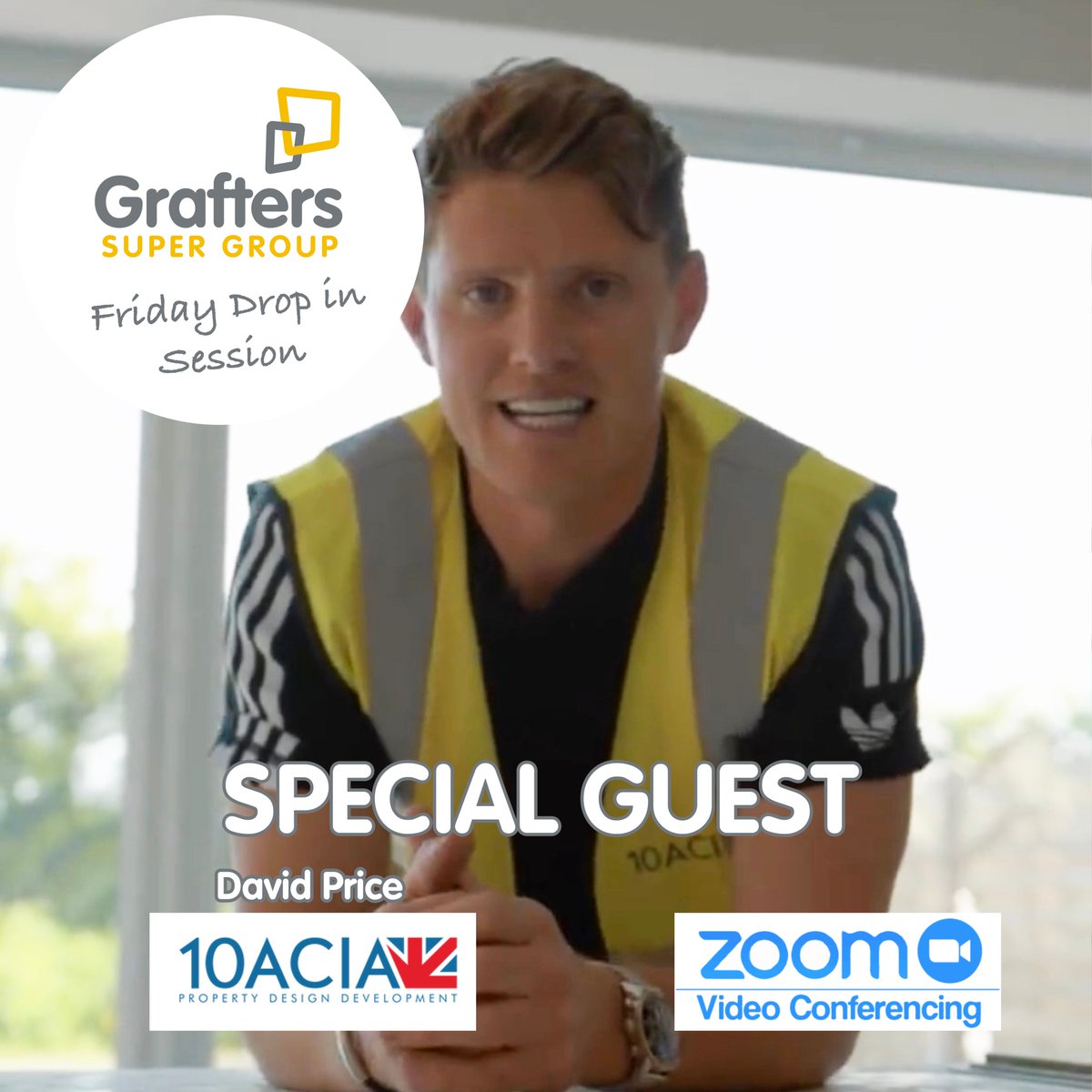 Looking forward to welcoming David Price of 10ACIA Property Development this Friday for our Friday 10am Drop in Session via Zoom to help the NW property and construction industry construction 🏗 🚧 grafterssupergroups.co.uk