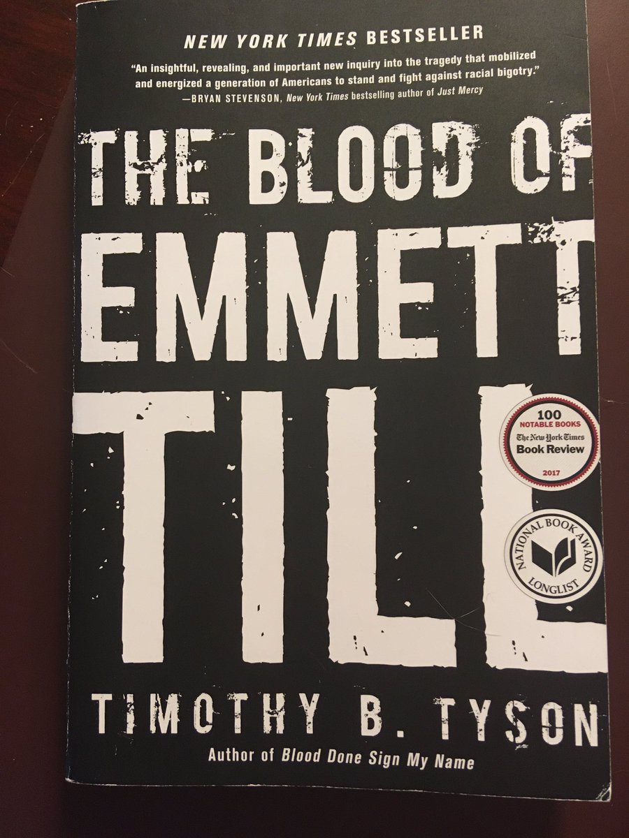 Suggestion for June 8 ... The Blood of Emmett Till (2017) by Timothy B. Tyson.