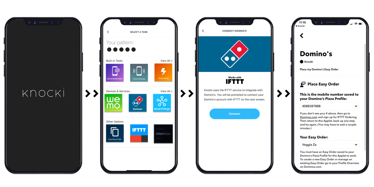 haptic's tweet image. Our @knocki users are loving our new Domino's Pizza integration!  ifttt.com/discover/knock… @dominos
