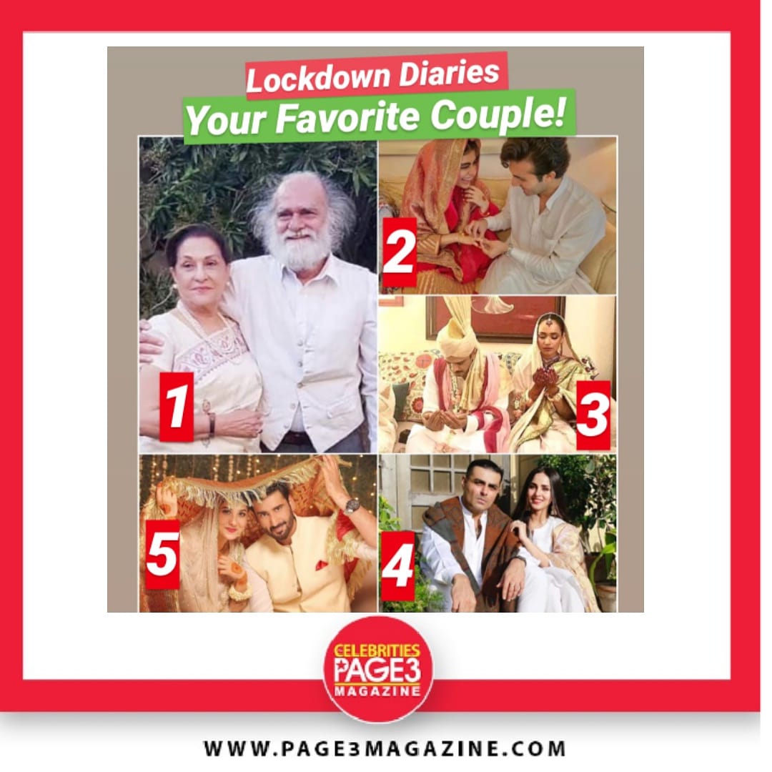 Lockdown Diaries! Who is Your Favorite Couple......?

#Page3Picks #QuarantineWedding #quarantinelife #quarantinemarriage #SadafKanwal #ShahrozSabzwari #SaminaAhmed #ManzarSehbai #HinaAltaf #AghaAli #NimraKhan #FaryalMehmood #DaniyalRaheal #Page3Magazine #Page3Celebrities