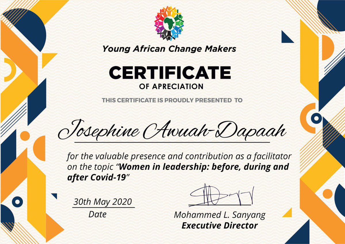yachangemakers's tweet photo. Our sincere gratitude to @nanakosuaglobal for her good work done. #1mBy21 #yacm #CountMeIn https://t.co/R1BRHErGLC