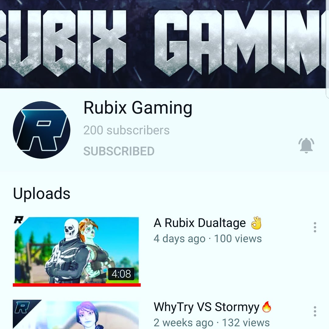ClanRubix's tweet photo. Reached 200 today let's go! #Rubix #Rubixgaming #Fortnite #FortniteClips #FortniteBattleRoyale #fortnitecommunity #comminity #200subs #FaZeUp #FaZeClan https://t.co/G1qW3BHh0W