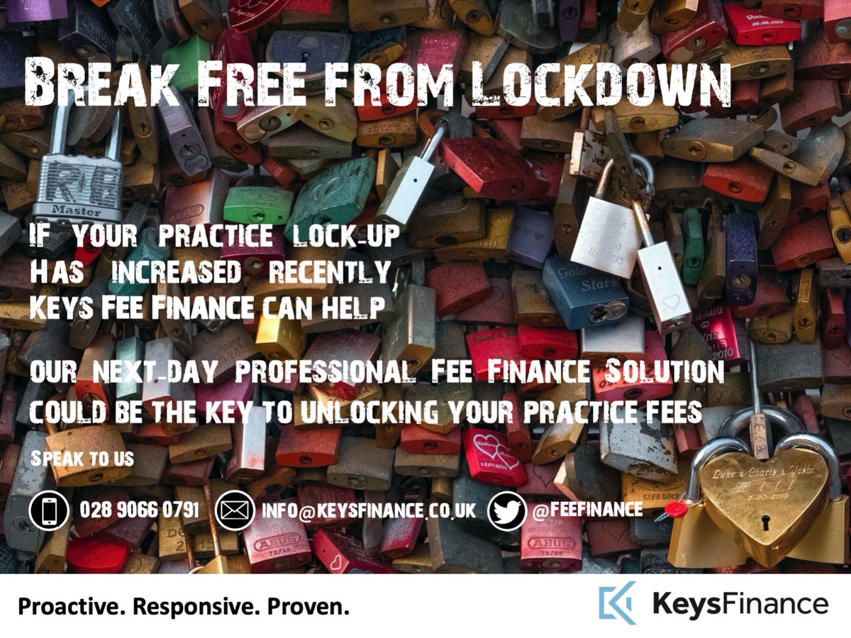 We have remained fully open during these financially challenging times, supporting the #accountancy market and its large and small business clients in the UK &amp; Ireland. If your Practice could benefit from a boost to its #Cashflow, speak to us at <a href="/FeeFinance/">Keys Finance</a> #LockDownYourLockUp