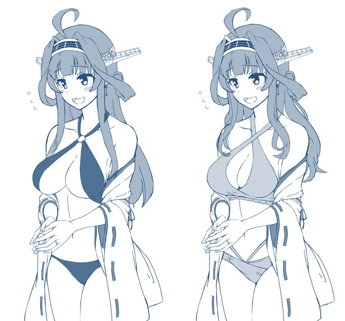 金剛なら大体好きだから、楽しくなって別パターンモリモリ作ってそっちに時間取られてしまう。また水着本出したいなあ 