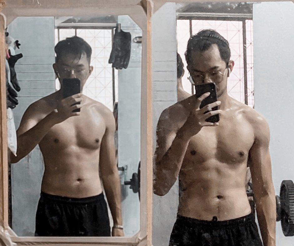 SupakitCharod's tweet image. 📌รีวิวตัวเอง
21 วัน **ออกกำลังกายแค่3ครั้งต่อสัปดาห์ (น้อยมาก) เน้นปรับการกิน เน้นสารอาหารจากพุงที่เคยสะสมมานาน ตอนนี้มีซิกแพ็คแล้ว! (ครั้งแรกในชีวิต😂)

#ลดน้ำหนัก #ลดน้ําหนักแบบไม่แดกยาโว้ยย #ไว้รีวิวห้ามขายของโว้ยย #ลดน้ําหนักด้วยตัวเอง #ลดพุง