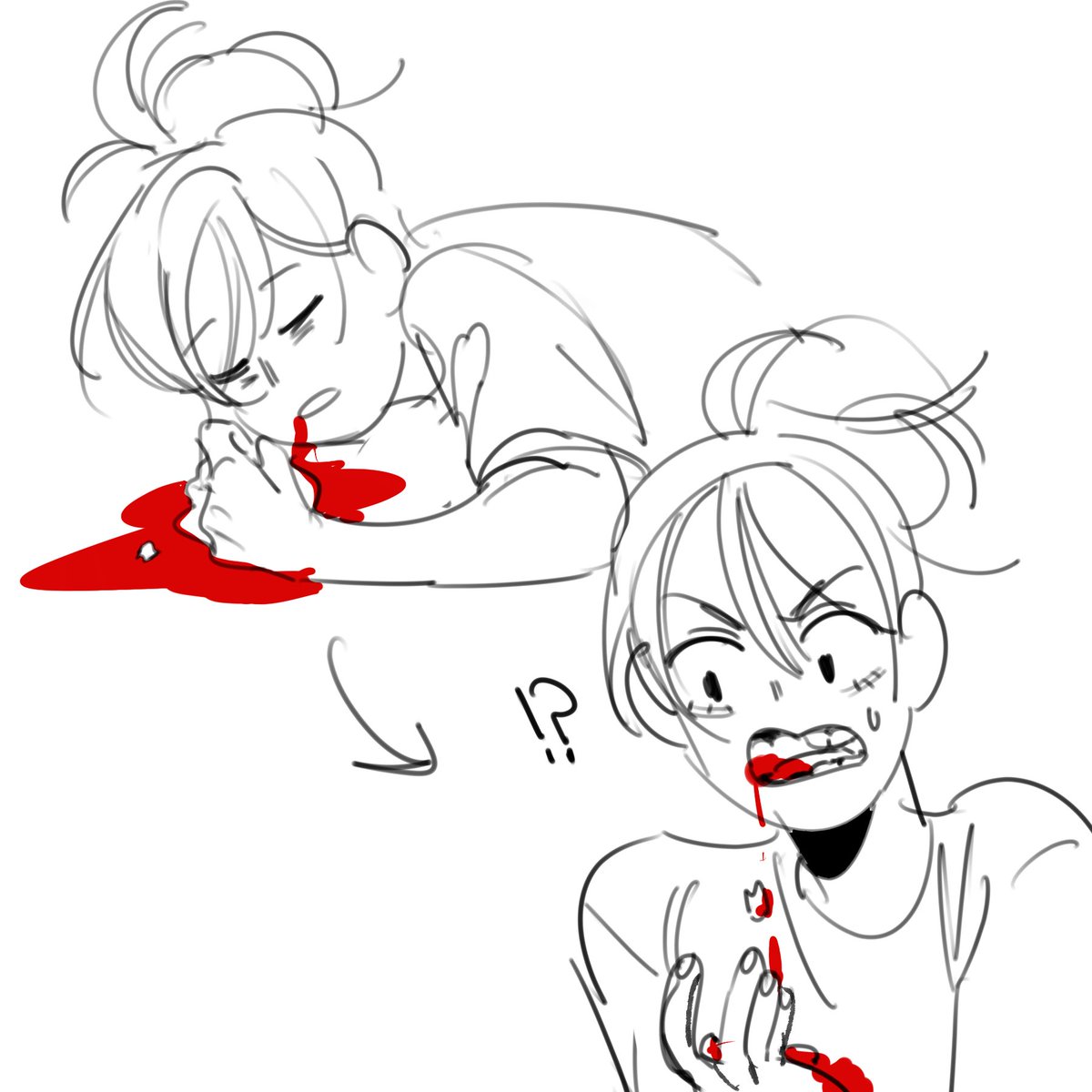 TW: BLOOD, GORE
ive been having VERY weird dreams lately & i decided to draw some of them.

1st i dreamt about my teeth falling off. Then i dreamt about having to dispose of a decapitated head in a jar without getting caught by brgy tanods 