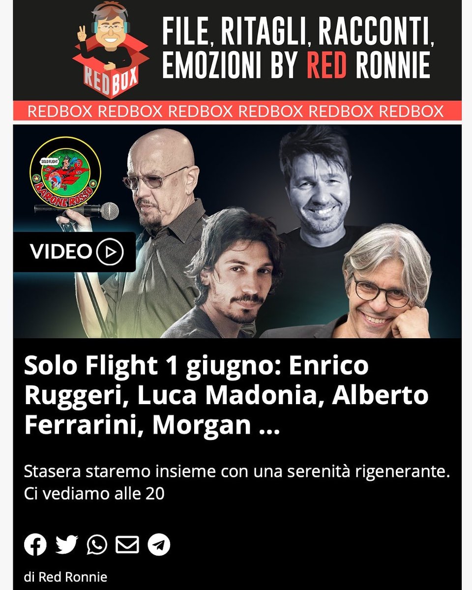 DowntoGround's tweet photo. Stasera ospiti da Red Ronnie! 
Ci vediamo alle ore 20
Stasera un altro volo solitario del #BaroneRosso in diretta a partire dalle 20 in contemporanea sulle homepage di:
https://t.co/kvsBF0jVnI
https://t.co/fWcKg575mf
https://t.co/YvoqYwwcVt https://t.co/M2vFUHfyCx