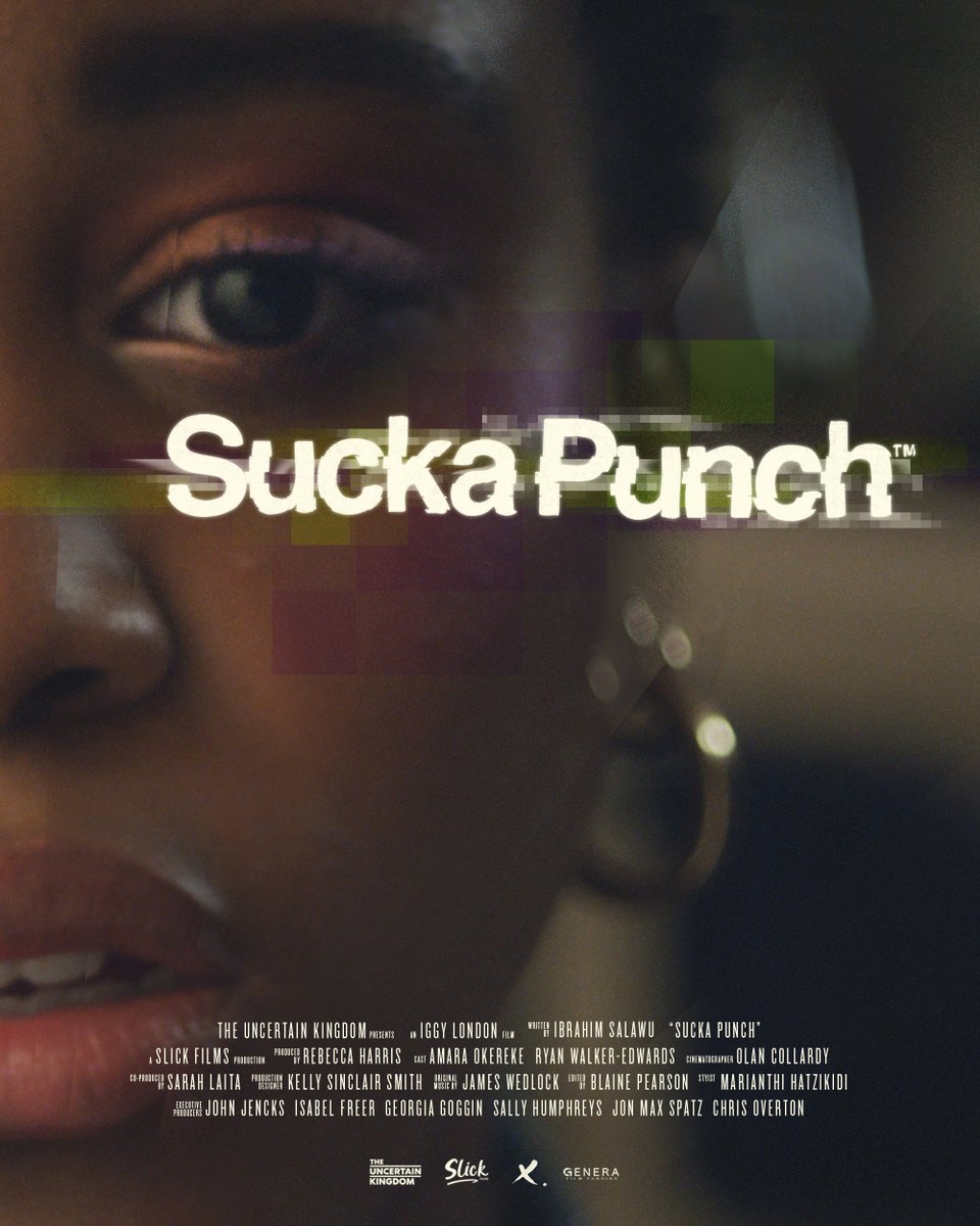 RebHarrisTurner's tweet photo. Hello! @SuckaPunchFilm is out TODAY as part of the @uncertainkngdm anthology on BFI Player, Curzon Home Cinema, iTunes, Google Play and Amazon Video.
Thank you to the amazing cast and crew for going above & beyond🙏 #TheUncertainKingdom #SlickFilms https://t.co/PVqq1LN9Ny