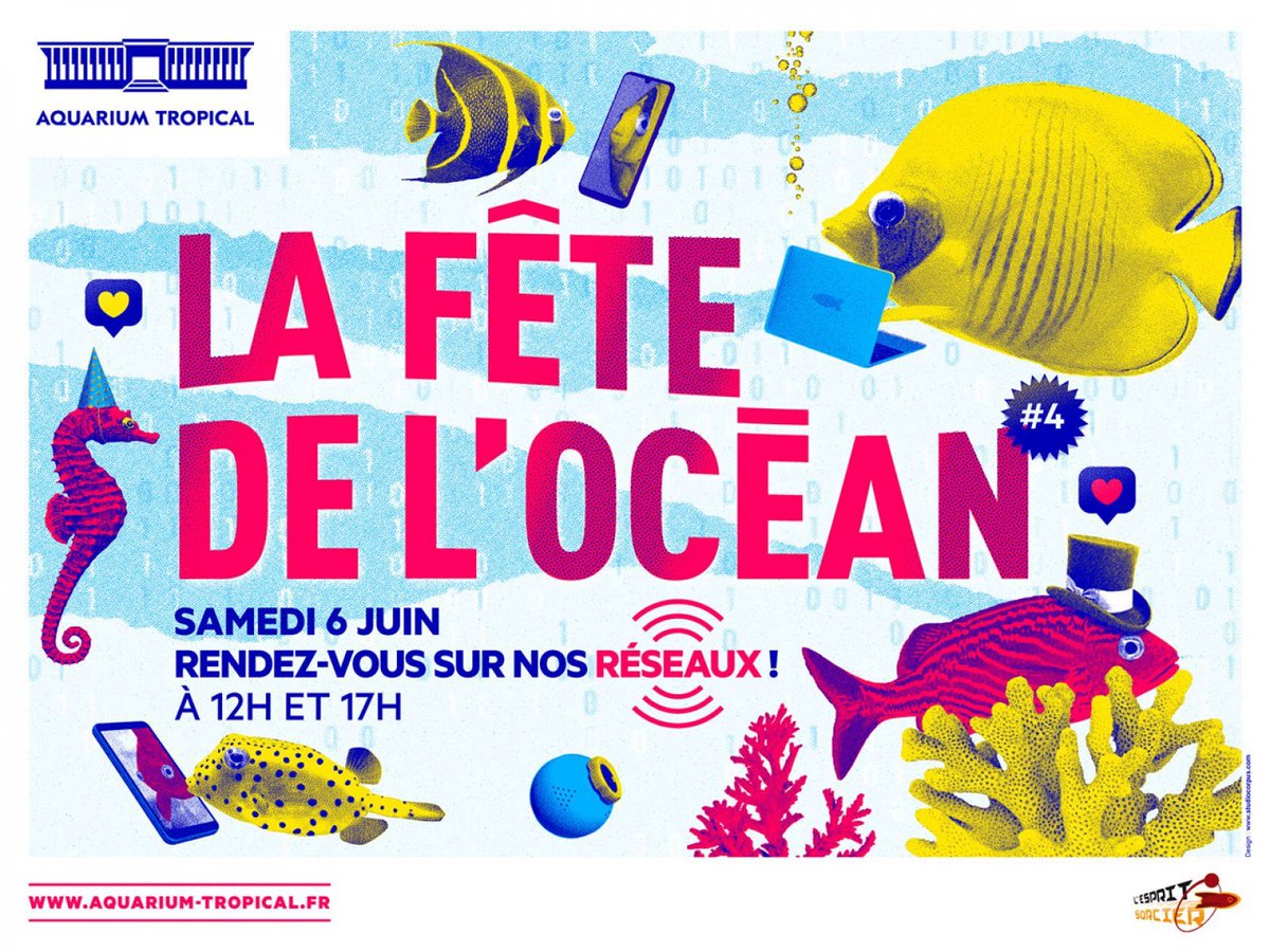 Sciencetips_fr's tweet photo. J-5 🗓️ Samedi 6 juin, on #FêteLocéan avec 
@PPDoree et @EspritSorcier 🐠🦐🐳🦑🦈 Tout le programme est ici 👉 https://t.co/DfLVWowKE3 👈 #AquariumTropical https://t.co/z6Na4p7xmC