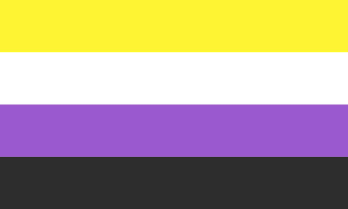 While I'm not 100% sure on the difference between non-binary and genderqueer, I've gathered that the Non-Binary Flag is moreso geared towards people who have a singular gender that is neither male nor female.