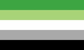 The Aromantic Flag represents people who do not experience romantic attraction.