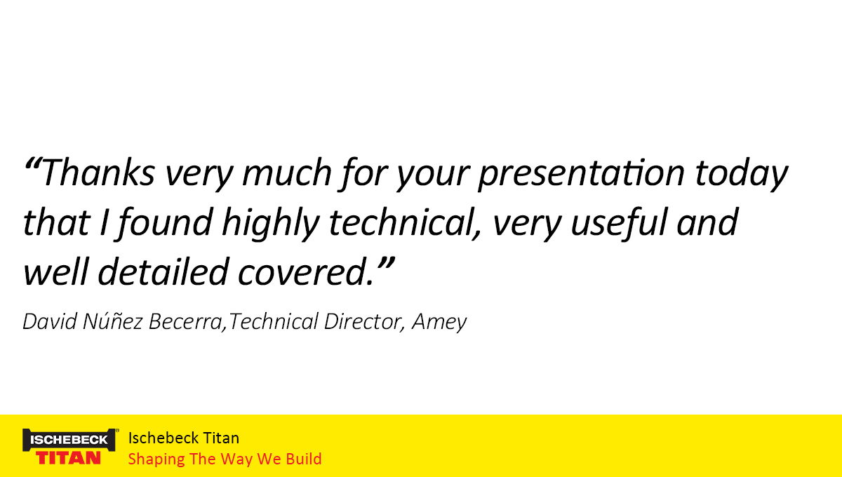 Throughout the Lockdown period, our Ground Engineering team have been working hard delivering online based CPD seminars with great success. 

Last week we received this very positive review from David Núñez Becerra, the Technical Director of Amey.

 lnkd.in/g7rhzqR