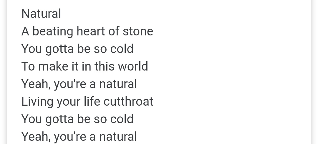 so be YOU! You're natural. You're you. You don't have to be someone else but you have to be cold to be able to survive because it's hard. You heart must be as hard as stone to be able to get through the judgment of the society