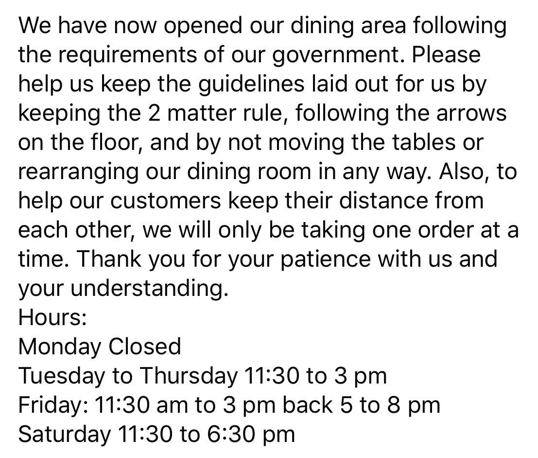 _cafeverde's tweet image. Sharing Covid -19 update at the restaurant