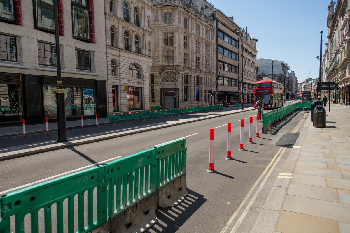 As lockdown easing begins we have been working with residents and businesses to install new cycle lanes and pedestrian walkway to help everyone travel around the city safely. #London #Westminster westminster.gov.uk/westminster-pr…