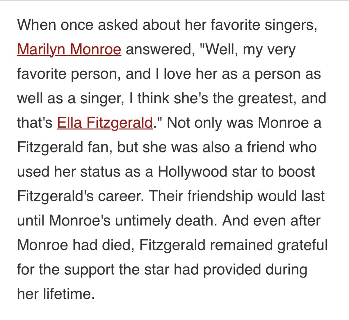 annaumarova22's tweet photo. We must hold on to what makes us stronger and better,
Love and humaneness must live forever.❤️✨❤️
#love #humaneness #friendship #ellafitzgerald #marilynmonroe https://t.co/gWkmXJqinR