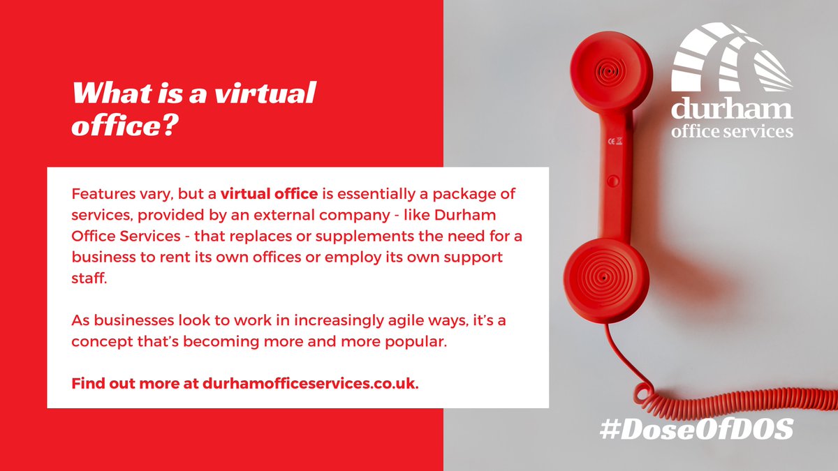 Durham_OfficeS's tweet photo. Durham Office Services provides "virtual office services" - but what exactly is a #virtualoffice? We've published a handy post at https://t.co/i6BFzdpL3S to explain. #DoseOfDOS https://t.co/UDSRkOAL24