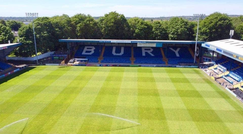 footyawayday's tweet photo. Michael Curtis The Groundsman for Bury Football Club is still maintaining the pitch despite no pay and no prospects of future football, Photos from this week. 👏🏻 https://t.co/jaxUfHOHW1
